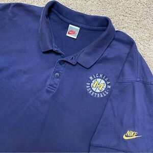 Vintage University Michigan Wolverines Basketball Nike Polo Shirt